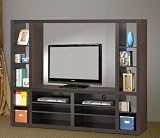 Entertainment Center Contemporary Style in Cappuccino Finish