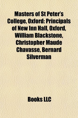 Masters Of St Peter's College, Principals Of New Inn William Christopher Maude Bernard Silverman