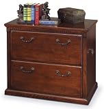 Kathy Ireland Home by Martin Furniture Huntington Oxford Lateral 2 Drawer Wood File Storage Cabinet in Distressed Burnish