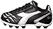 Diadora Capitano MD JR Soccer Shoe (Little Kid/Big Kid), Black/White/Silver, 10 M US Little Kid
