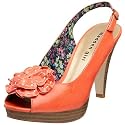 Madden Girl Women's Ko-Ko Open Toe Slingback Pump With Flower