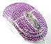 USB Optical Scroll Wheel Purple Crystal Rhinestone Computer Mouse