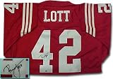 Ronnie Lott San Francisco 49ers Autographed Throwback Red jersey