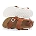 Toe Slip On Strappy Buckle Footbed Comfort Flat Sandal