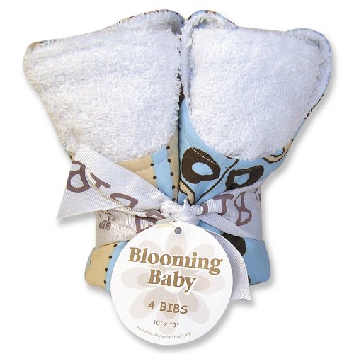 Trend Lab Willow Teal Set of 4 Bibs