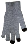 Boss Tech Products Knit Touchscreen Gloves with Conductive Fingertips for Use with All Touchscreen Electronic Devices- Gray Boss Tech Products Knit Touchscreen Gloves with Conductive Fingertips for Use with All Touchscreen Electronic Devices- Gray