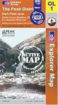 The Peak District - Dark Peak Area (OS Explorer Map Active)