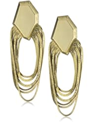 Citrine By The Stones 18k Gold-Plated Faceted Chain Earrings