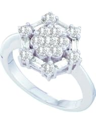 1.0CTW DIAMOND LADIES FLOWER RING