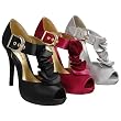 Liliana by Adi Ruffled T-strap Peep Toe Platforms