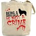 Canvas Tote Bag Beige  Being A Border Collie Is Not A Crime  Dog