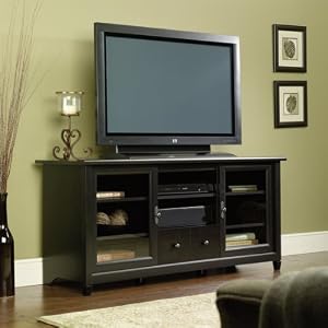 Sauder Edge Water Entertainment Credenza Estate Black