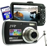 SVP Xthinn-737, 7.0MP, CCD Panasonic Sensor with 3x Optical zoom, 3 TFT LCD (Free-4GB SDHC Card, a Sturdy Tripod)