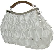 Edle Abendtasche/Clutch-Brauttasche in Weiss