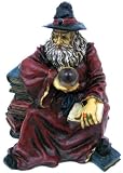 Awesome Wizard With Crystal Ball Statue Figure Magic