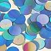 20mm Sequins Center Hole Light Blue Lazersheen Rainbow Reflective Metallic. Couture Paillettes. Made in USA