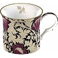 V & A Museum William Morris Anemone Black Set of 2 Mugs
