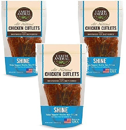 Earth Animal - Shine - Chicken Cutlet Treats 8oz Each (3 Pack)
