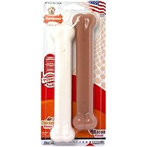 Nylabone Dura Chew Giant Bacon and Chicken Flavored Bone Dog Chew Toy, Twin Pack

