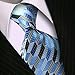 MENDENG Black Gold Striped Tie Woven Jacquard Silk Men's Suits Ties Necktie