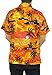La Leela Hawaiian Shirt For Men Short Sleeve Front-Pocket Aloha Surf Orange