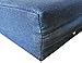 Dogbed4less 40X35X4 Inches Blue Color Durable Denim Jean Dog Pet Bed External Zipper Cover - Replacement Cover only