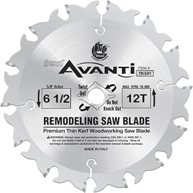 Freud TK501 6-1 2-Inch 12 Tooth FTG Thin Kerf Remodeling Saw Blade with 5 8-Inch Arbor by Freud