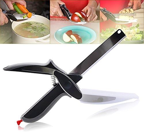 ROCOMOCO House Women Practical 3 in 1 Ergonomic Grip Knife Chops Slices - Replace Vegetable Cutter Kitchen Knives and Cutting Boards