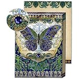 Punch Studio Patchwork Collage Pocket Note Pad- Peacock Butterfly 53669