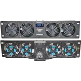 19 Rack Mount Cooling Fan System with Temperature Display