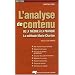 L'analyse de contenu : De la th�orie � la pratique, la m�thode Morin-Chartier