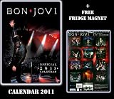 BON JOVI OFFICIAL 2011 CALENDAR + FREE BON JOVI FRIDGE MAGNET