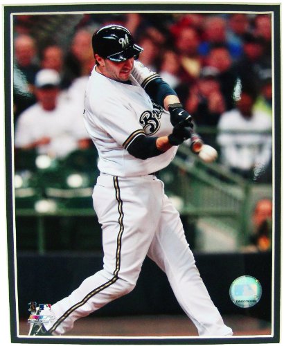 MLB Milwaukee Brewers Ryan Braun 11-by-14-Inch Matted Photo