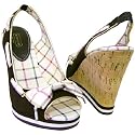 NEW COACH TWIRLING PEEP SHOES WEDGE SANDALS CHESTNUT SIZE 11