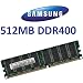 SAMSUNG original 512 MB 184 pin DDR-400 (400Mhz PC-3200 CL3) DIMM 64Mx8x8 single side f�r PC's - 100% kompatibel zu 333Mhz PC-2700 / 266Mhz PC-2100