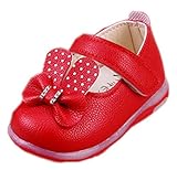 EOZY ベビー 女の子 うさぎ耳 靴 ドレスシューズ キッズ おしゃれ リボン マジックテープ 履き心地柔らか フラットシューズ ガール 結婚式 七五三 (12.5cm, C.レッド)