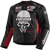 IMAGE OF Icon Victory Death Or Glory Leather Jacket - Crusader White - 4XL