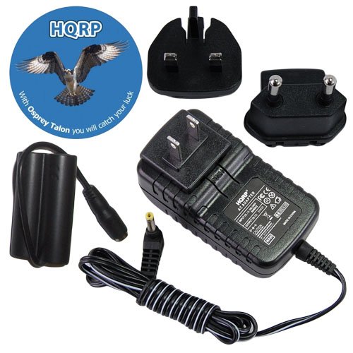 HQRP Kit Compact Wall AC Adapter and DC Coupler compatible with Fuji Fujifilm Finepix S3300, S3400, S3900, S4000, S4000A Digital Camera + HQRP Coaster