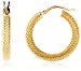 14k Yellow Gold 3mm Mesh Hoop Earrings