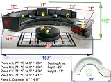 Modern Furniture White Leather Sectional Sofa with Ottoman and Mini Bar-table Set