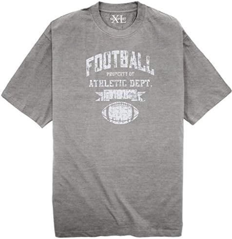 Big Men's NewportXL Printed T-Shirt FOOTBALL/Athletic Dept 4XL Gray #951A-HG