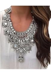 Mandy Vintage Silver Long Chain Boho Statement Necklace &Pendants Trendy Bohemian for Women Accessories