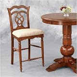 Lifestyle California 21-845 Coloma 25 Counter Height Scroll Back Side Chair with Upholstered Seat