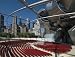 Jay Pritzker Pavillion by Frank Gehry in Chicago's Grant Park, Chicago Michigan Avenue buildings in the scene - 16"x20" - Fine-Art Gicle Photographic Print by Carol M. Highsmith