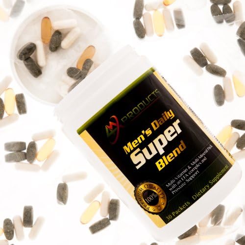 Vitamins for Men -With Prostate Support, Complete Multi-vitamins for men/ Mineral Blend and Efa's, with Korean Ginseng, Green Tea, Gotu Kola and Barley G 30 Packets