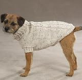 Dog Sweater - Dublin Knit/Irish Knit Pet Sweater Oatmeal - Medium