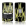 Yellow Neon Flames Design Protective Skin Decal Sticker for Blackberry 8800/ 8820/ 8830/ World Cell Phones