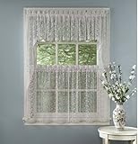 Priscilla Lace Kitchen Curtain - Insert Valance White