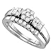 14K White Gold Illusion Setting Round Diamonds