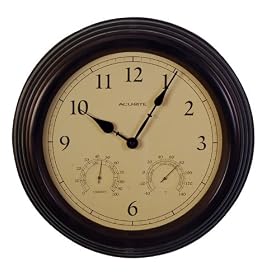 Chaney Instruments Acu-Rite 01063 15-inch Copper Patina Combo Clock